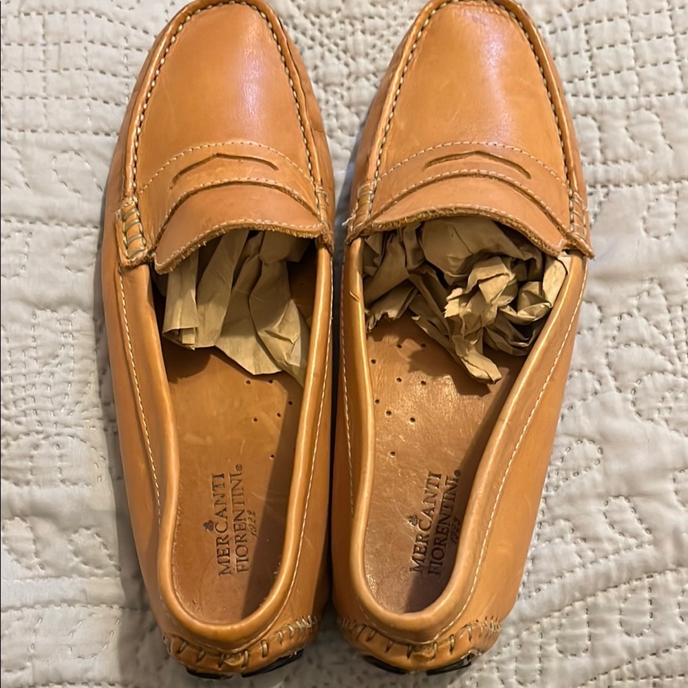 Mercanti Fiorentini Brown Penny Loafers Timeless Flats - Picture 7 of 9
